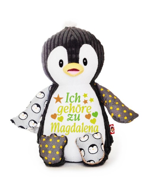 Pinguin Kuscheltier bestickt mit Namen